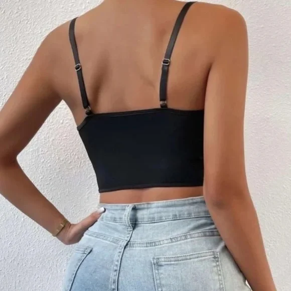 Luxe red corset crop top bralette - Picture 15 of 16